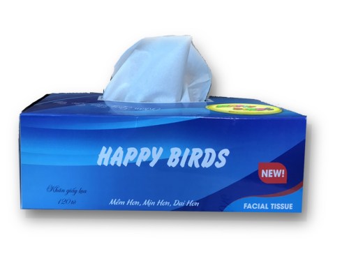 Hộp giấy lụa rút Happy Birds - Giấy vệ sinh cao cấp HAPPY BIRDS - Công Ty Cổ Phần Xây Dựng & Thương Mại New Ocean